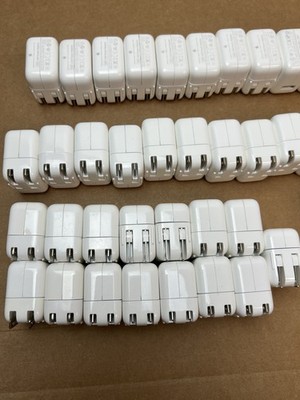 50 Pack Apple 12W Single USB Wall Charger Power Adapter (MD836LL/A-A1401) White