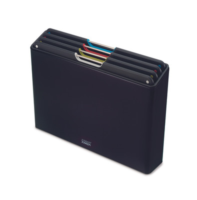 Folio Steel 4-piece Cutting Board Set with Steel Case (Black)