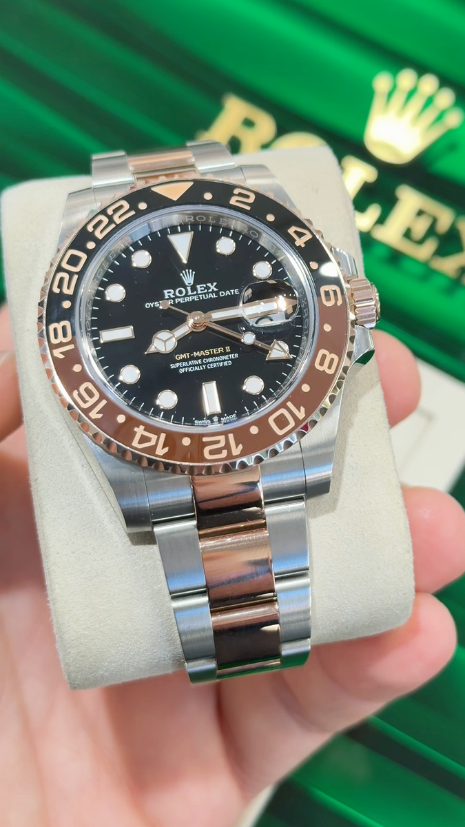 Rolex GMT-Master II Rootbeer 18k Rose Gold / SS 126711 CHNR Watch