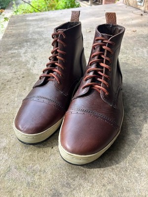 Taka Hayashi Vans Vault Derby Cap Toe Horween Leather 7 Eyelet Rubber Lug Sole