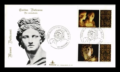 Dr Jim Stamps Vatican KimCover Vatican Museum Sculptures 2v Set First Day Cover