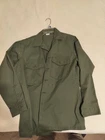 Vintage 60s USMC Utility Shirt Vietnam Era Military Jacket Green 16.5 x34