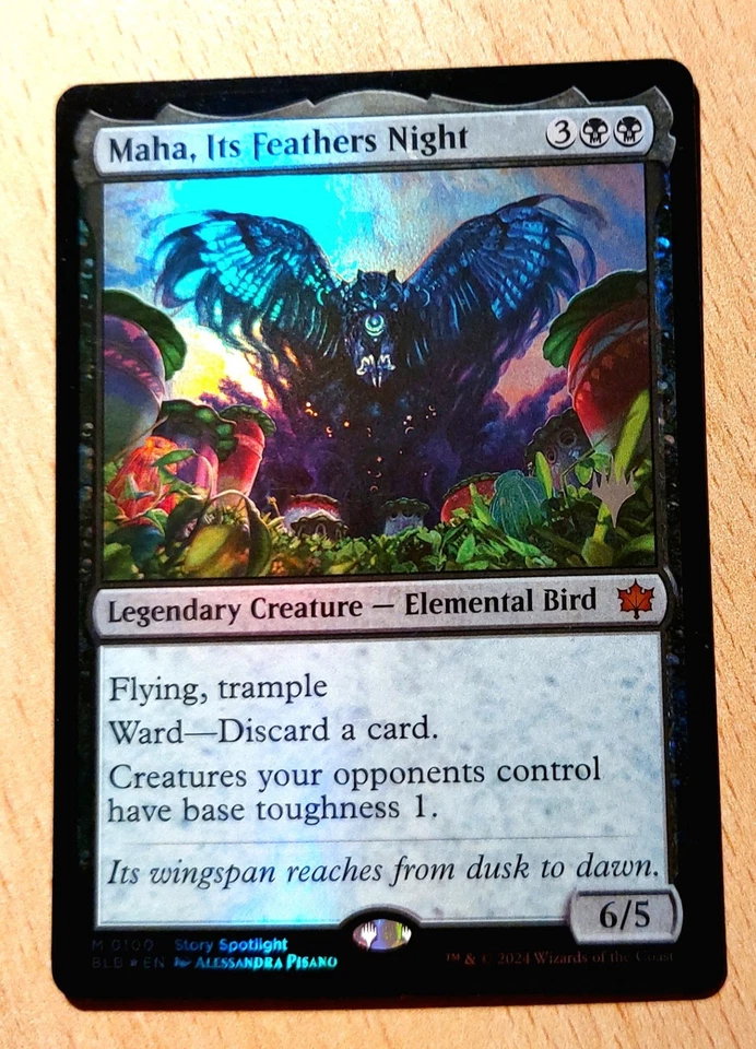 MTG Magic: # FOIL # Maha, deren Federn die Nacht sind / Maha, Its Feathers Night - Bild 3 von 3