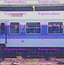 6x6 DIA + PLIK DR Reichsbahn logo na wagonie podczerwieni IR2739 Rostock-Leipzig Stendal '94