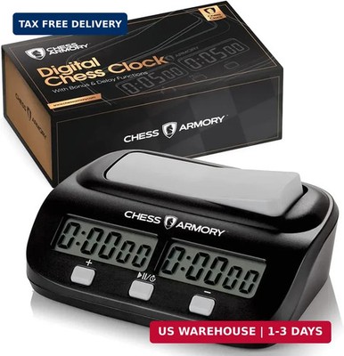 Digital Chess Clock - Portable Timer with Tournament and Bonus Time