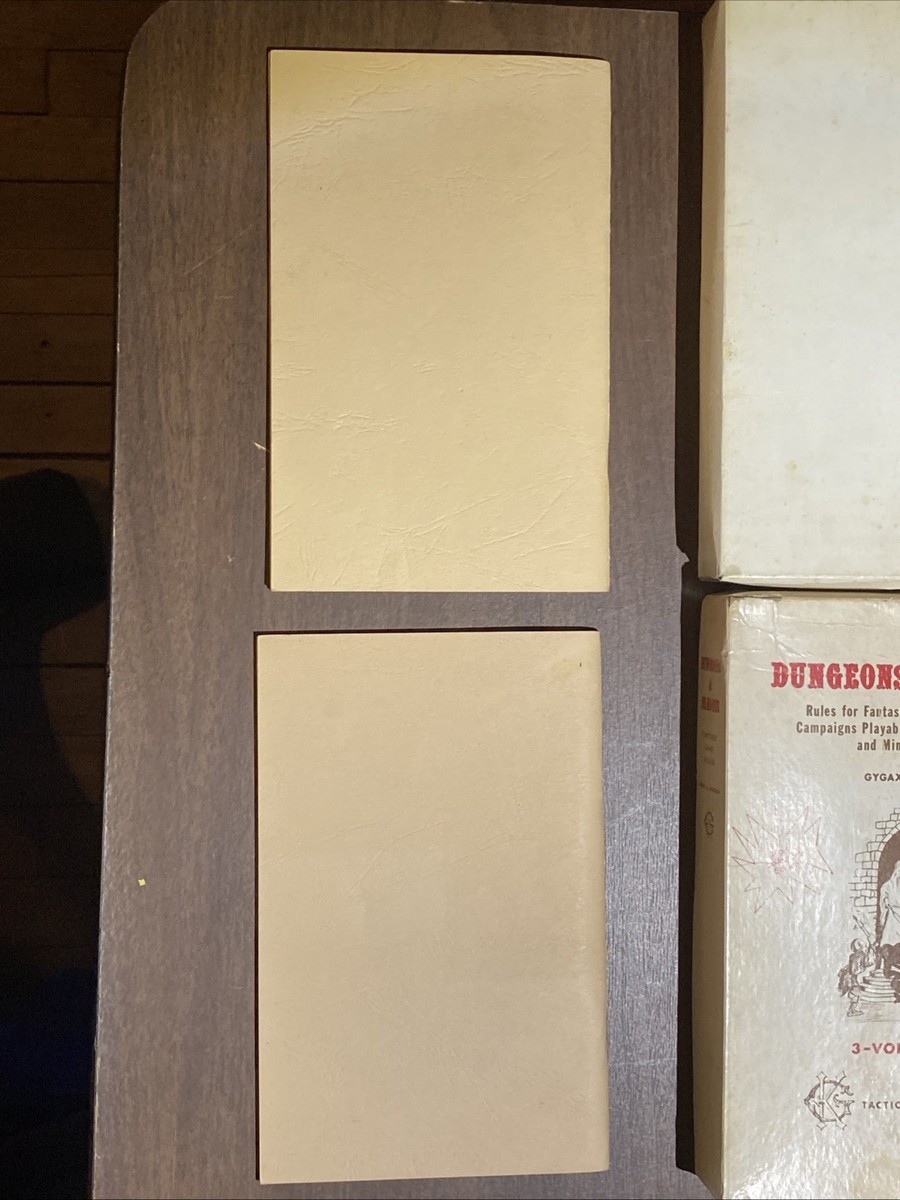 RARE White Box TSR 1974 D&D Dungeons & Dragons 3 Volume Set plus 6