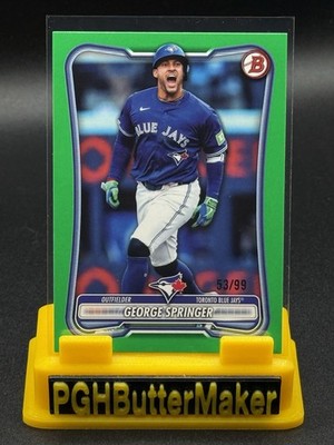 2026 Bowman #95 George Springer Toronto Blue Jays Green Parallel /99