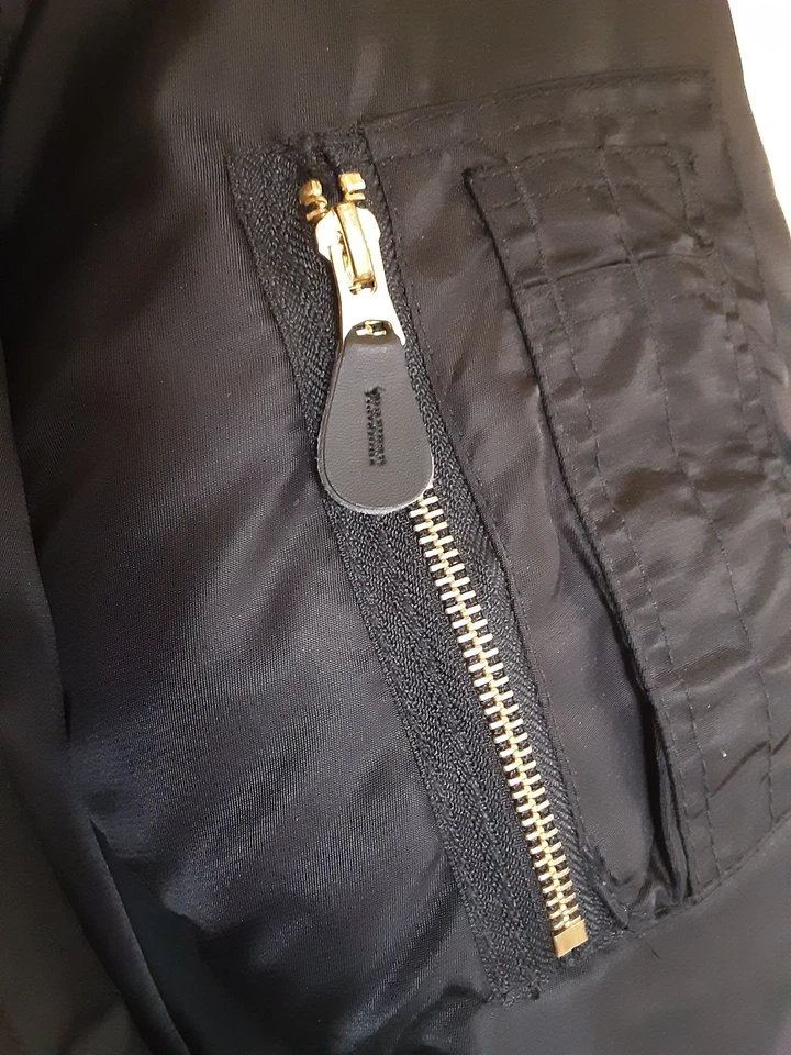 BNWT Mens BRANDIT MA1 BOMBER JACKET BLACK. SMALL. - Image 3 of 4