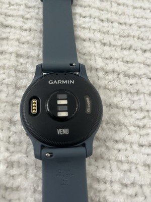 Garmin Venu GPS Running Watch - Granite Blue with Stainless Steel