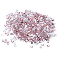SS8/1440Pcs Glass Diamante Rhinestone, Man Made Gems, Light Pink