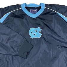 Vintage Y2k UNC North Carolina Tar Heels Pullover Center Logo Windbreaker Mens L