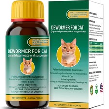 Cat Kitten Dewormer for All Wormers, Pyrantel Pamoate, Roundworms Hookwor...