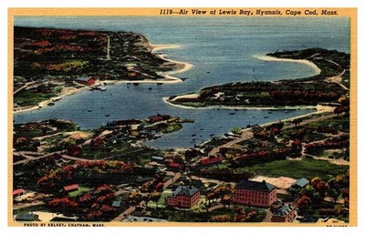 Postcard AERIAL VIEW SCENE Cape Cod Massachusetts MA j/11 AP4447
