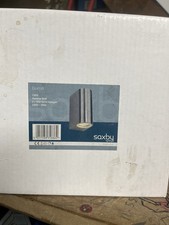 Saxby Doron Up & Down Outdoor Wall Light IP44 LED Brushed Alloy Dimmable 13915