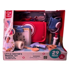Hape Little Doctor  s Medical Kit 29 Pieces Pretend Play Set New
