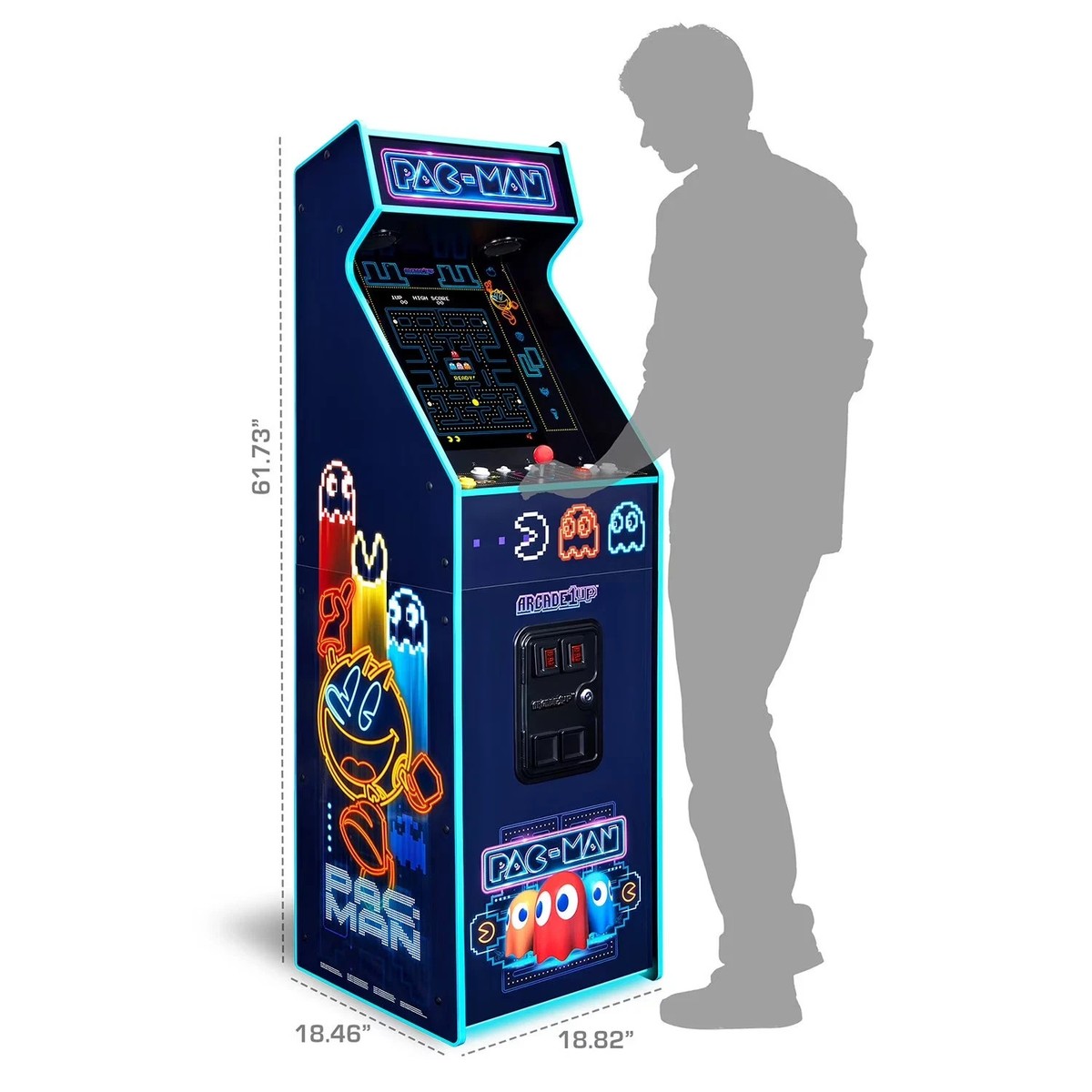 Arcade1Up Pac-Man Neon Deluxe Arcade Machine | eBay