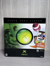 Box Only Microsoft Xbox Original Console Bundle w/ Top Spin & NCAA Football