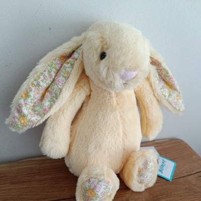 Jellycat Small Bashful Lemon Blossom Bunny Yellow Rabbit - Brandneu mit Etikett 