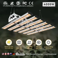 Professional 4000W Dimmable LED Grow Light Full Spectrum Coverage 5x5ft Grow Bar