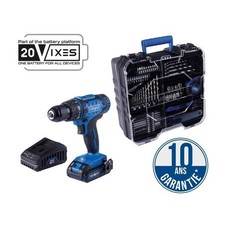 Perceuse Visseuse sans fil 20V IXES + 1 batterie 2 Ah, chargeur, coffret compren