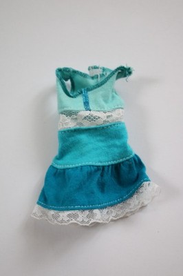 Barbie Kleid Blue and White Lace Dress - gebraucht