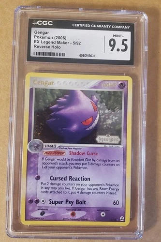 2006 Pokemon EX Legend Maker Gengar #5/92 Rare Reverse Holo STAMPED CGC 9.5