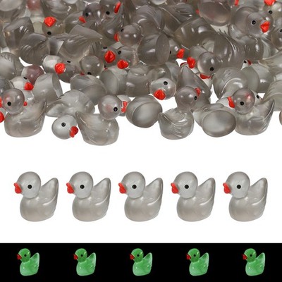 Luminous Mini Resin Ducks, Cute Glow in the Dark Ducks(Black, 120pcs)