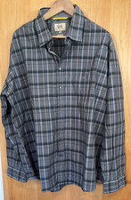 CAMEL ACTIVE Hemd Langarm Kariert grau-blau-weiß  Gr. XXL  TOP