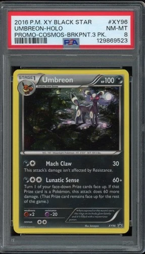 Umbreon Pokemon 2016 Cosmos Black Star Promo PSA 8 #XY96