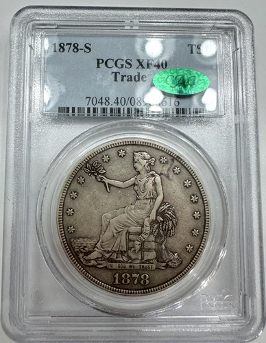 1878-S Trade Dollar PCGS XF40 CAC - Very Original and Older Holder