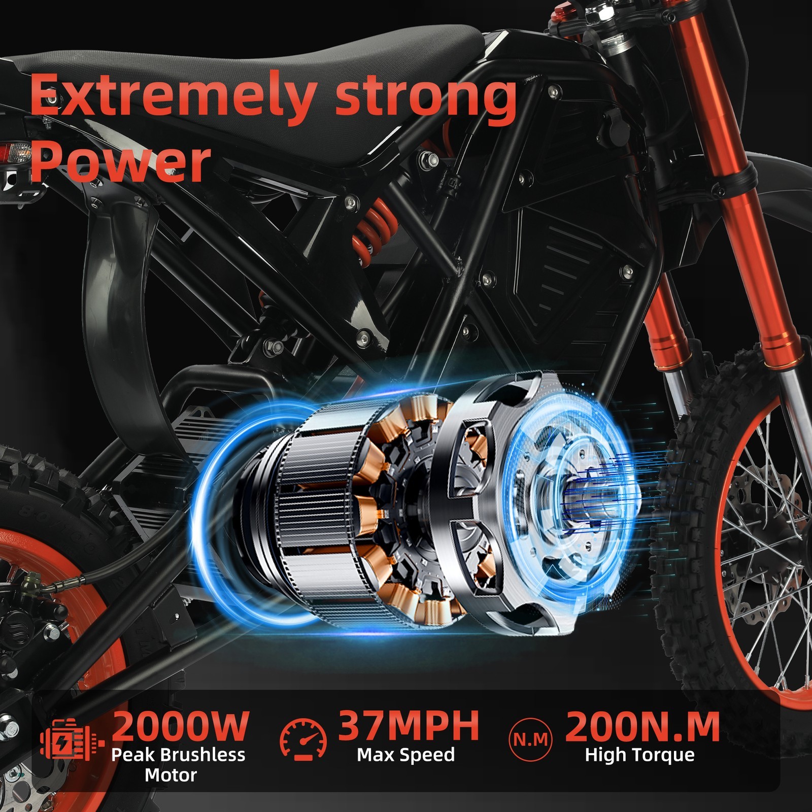6000W 20in E - Bike: Motorcycle - Style Performance, 60V 32AH 60KMH US Seaside