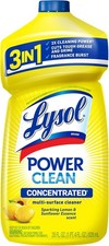 Lysol Power Clean Multi-Surface Cleaner, 2x Concentrated Pour, Lemon  Sunflower