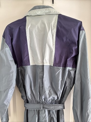 Vintage Head Snow Ski Suit Mens S Gray Belted Snowsuit Retro 80s 90s Bib D5 - Picture 4 of 19