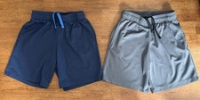 Boys All in Motion Athletic Shorts Sz M 8 - Lot of 2 - Navy Gray