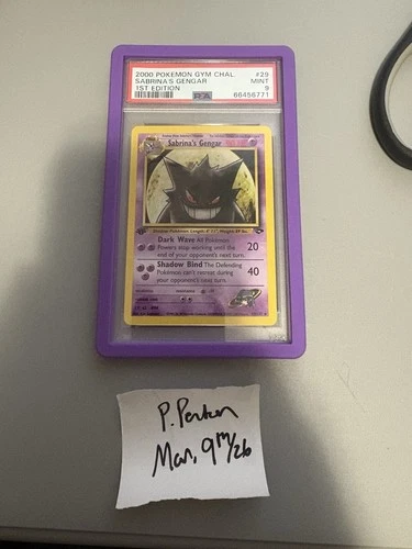 Pokemon Card Sabrina's Gengar Gym Challenge 1st Edition Rare 29/132 Mint Psa 9