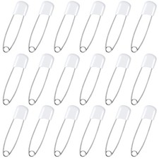 100 Pcs Diaper Pins, 2.2in Pins for Cloth 5.5 x 1.3 centimeters, White
