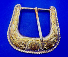 Western Replacement Ranger Style Floral Ornate Belt Buckle With Rope Boarder