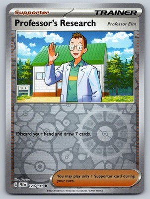 Professor's Research [Professor Elm] 123/131 Prismatic Evo Pokemon Reverse NM