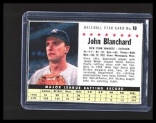 1961 Johnny Blanchard - Post Vintage #18 New York Yankees 