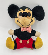 Vintage Walt Disney Productions Mickey Mouse Stuffed Toy Stock 0223-9052 1970s