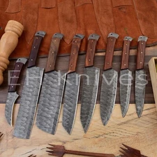 Damascus Chef Knife Set 8-Piece – Premium Kitchen Knives – Gift for Women