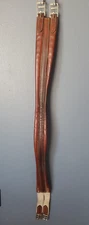 English Brown Leather Girth 46" - Elastic on one side