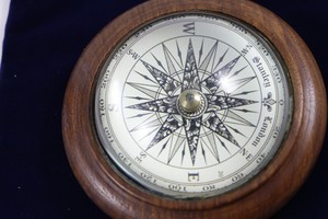 Compass Paperweight Magnifying Glass Bag Nautical Sailor Desk