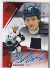 2023-24 SP Game Used Hockey Shane Wright Jersey Auto #24/35
