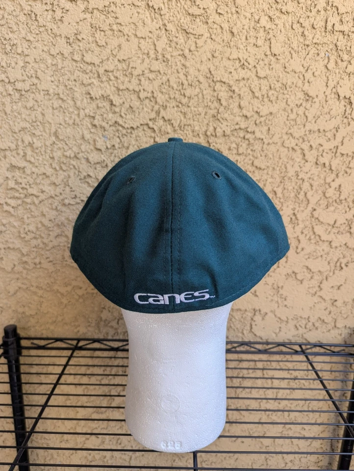 Vintage Miami Hurricanes Hat 7 7/8 Green New Era Fitted Made In USA The U - Image 3 of 4