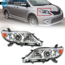Pair Headlight For Toyota Sienna 2011-2019-2020 Halogen Headlamp Left+Right Side