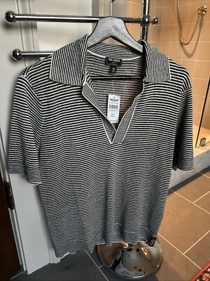 Todd Snyder Relaxed Linen Stripe Montauk Polo XS