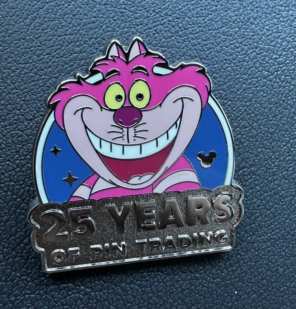 2025 WDW Hidden Disney Pin Cheshire Cat 25 Years Logo Hidden