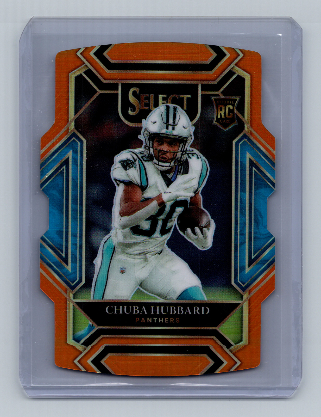 2021 Select Club Level Die Cut Orange /249 Chuba Hubbard RC #276