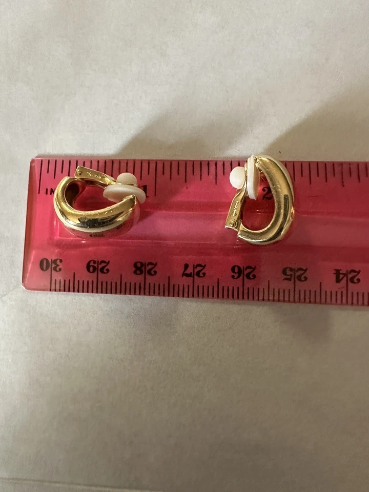 Pendientes Cartier Vintage Nouvelle Vague Oro Amarillo 18k Clip 12 gramos Excelente Foto 4 de 4